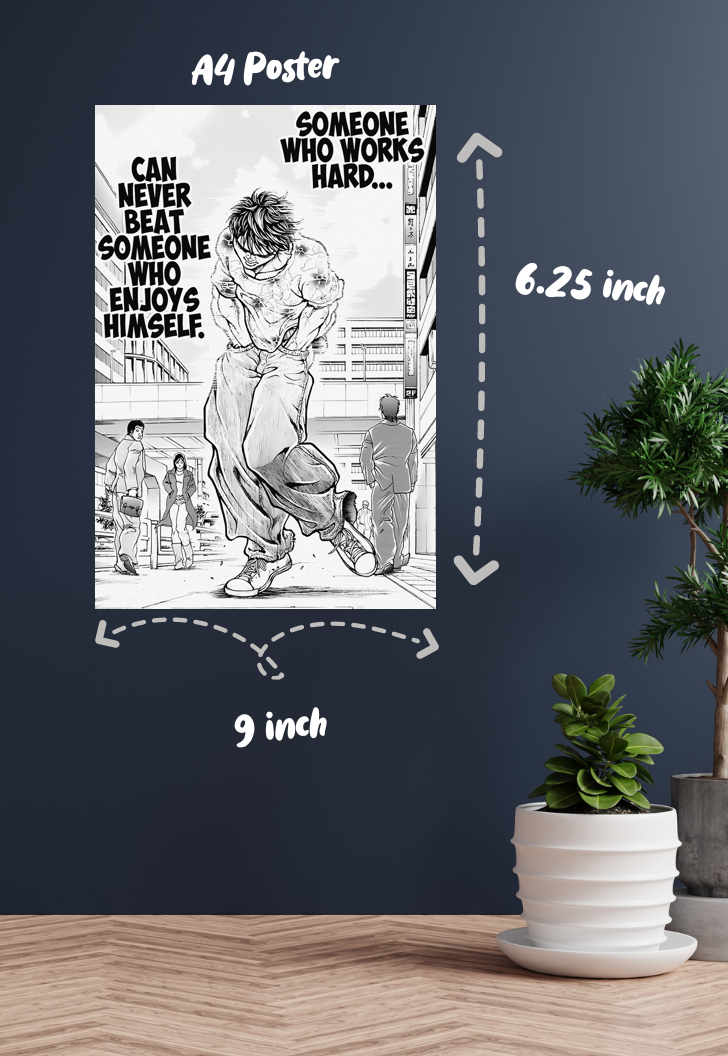 Unyielding Spirit | Baki | Quotes Poster
