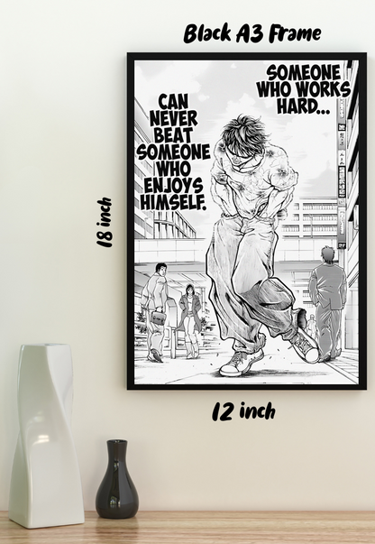 Unyielding Spirit | Baki | Quotes Poster