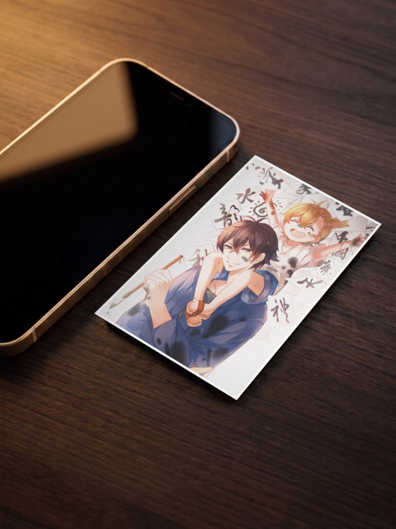 Handa and Naru Barakamon Anime Poster