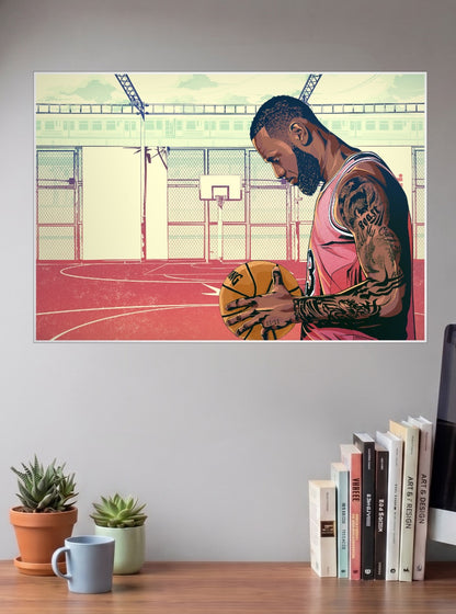 Basketball Star Dunk Basketball Poster