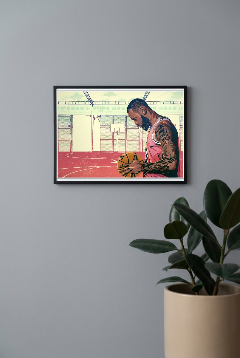 Basketball Star Dunk Basketball Poster