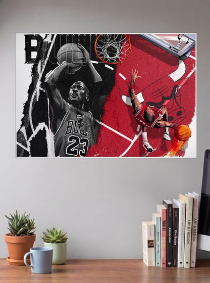 Michael Jordan Bulls Basketball Poster