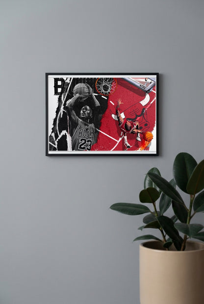 Michael Jordan Bulls Basketball Poster