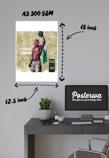 Cage Conqueror | Kamal Usman | MMA Fighter Poster