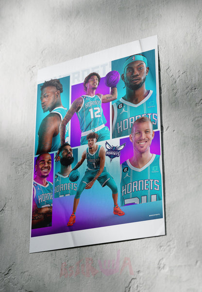 Stingers in Flight | Hornets | Basketball Poster