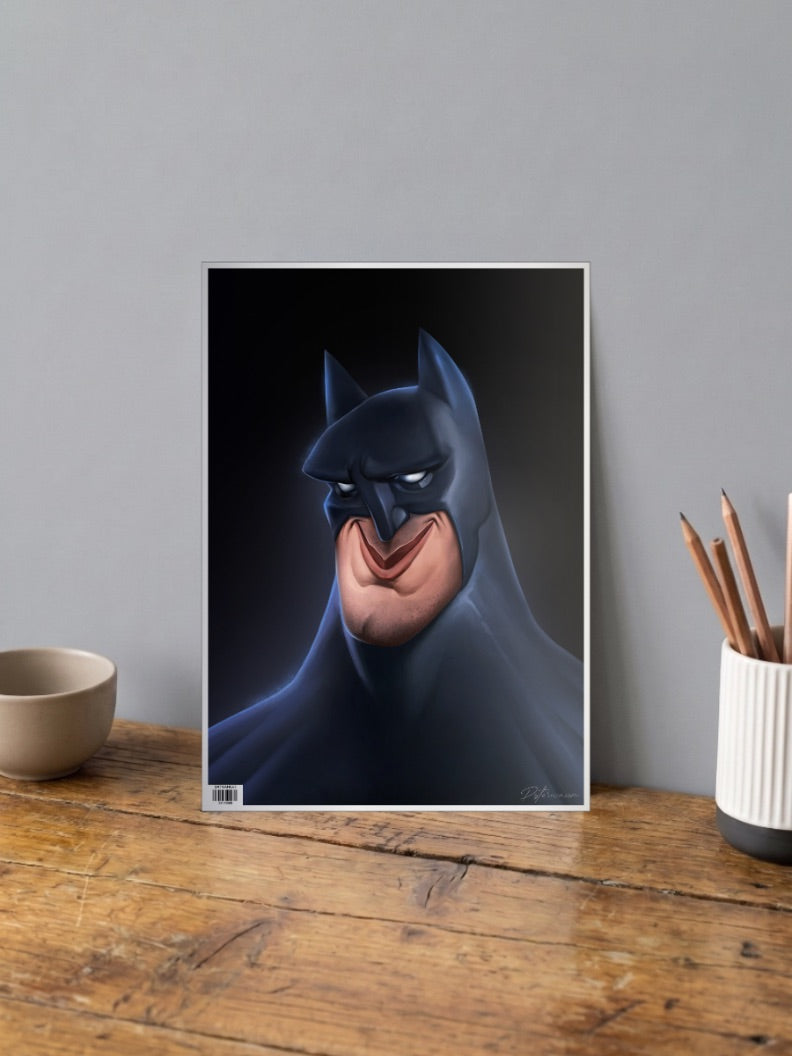 Batman Cartoon Cowl DC Poster