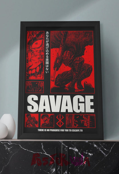Savage Fury | Berserk | Anime Poster