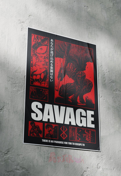 Savage Fury | Berserk | Anime Poster