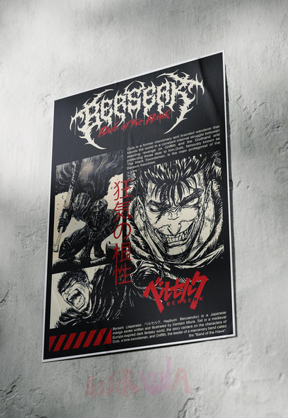 Hawk's Fury | Berserk | Comic Book Poster