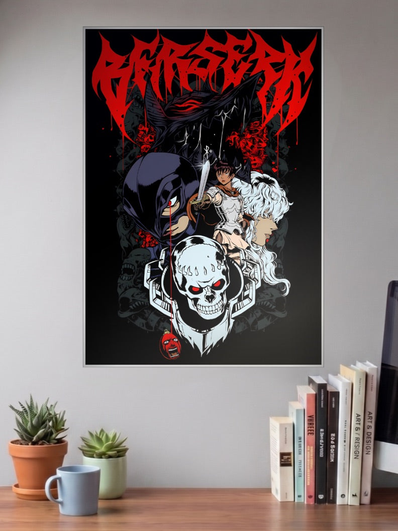 Berserk Guts Griffith Anime Poster