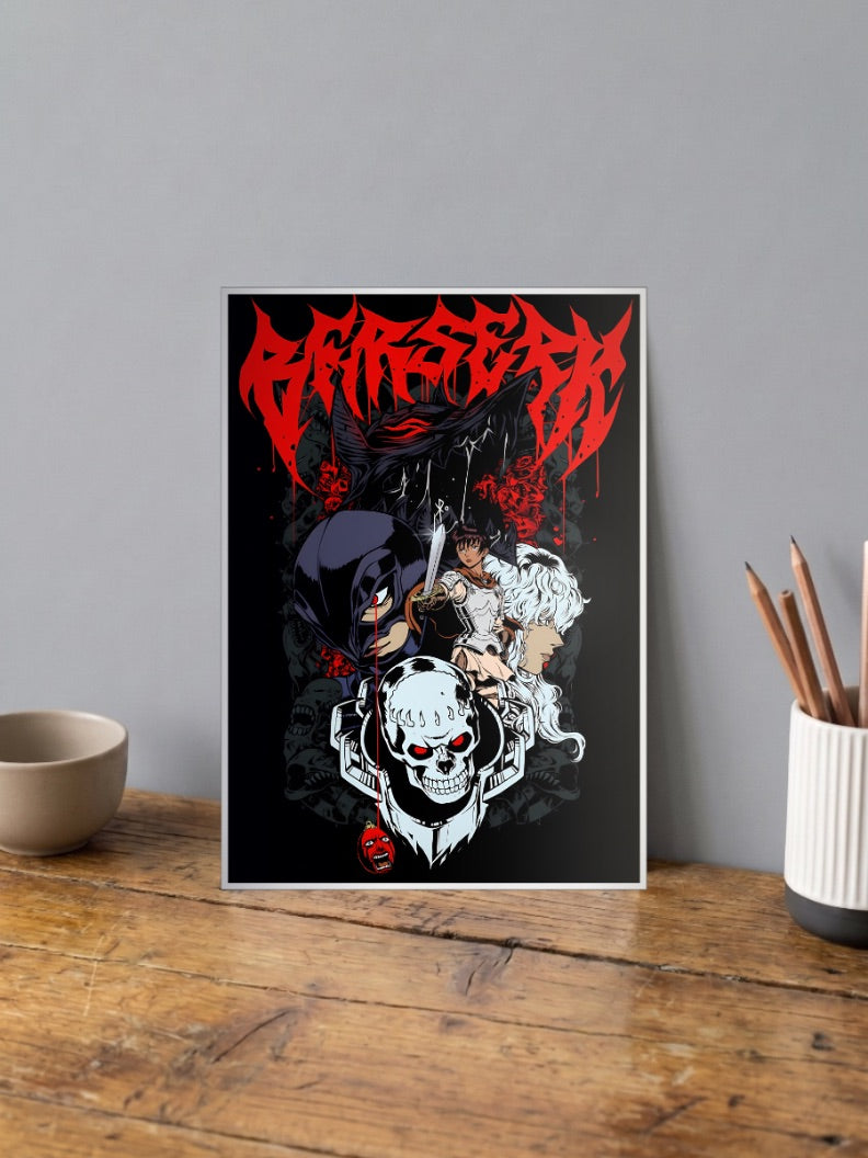 Berserk Guts Griffith Anime Poster