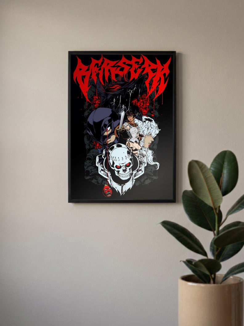 Berserk Guts Griffith Anime Poster