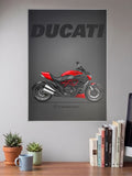 Italian Fury Ducati Diavel Bikes Poster