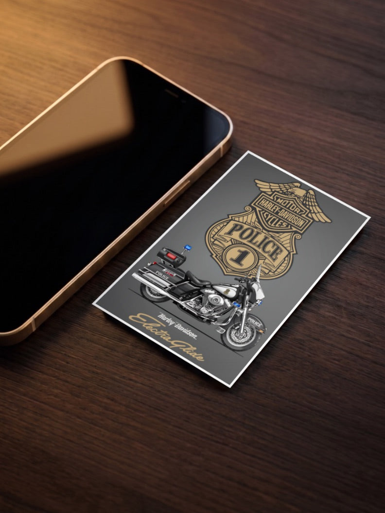 American Iron Harley Davidson Bikes Poster as a pocket poster, sized to fit behind a phone case