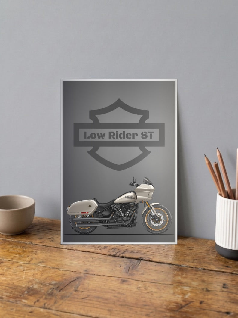V Twin Rumble Harley Davidson Bikes Poster