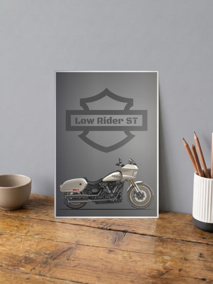 V Twin Rumble Harley Davidson Bikes Poster