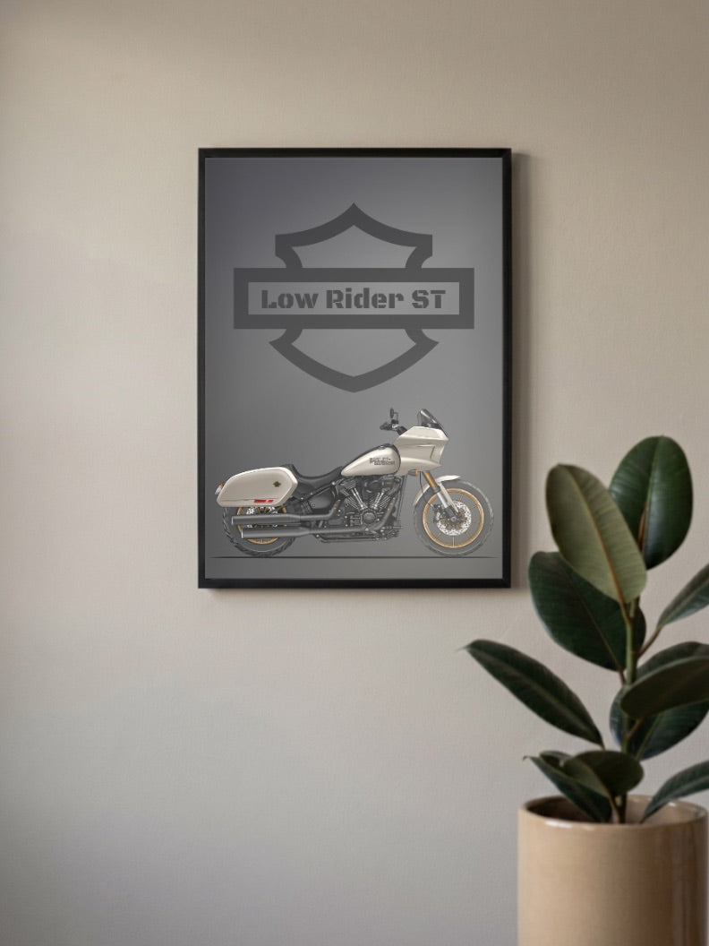 V Twin Rumble Harley Davidson Bikes Poster