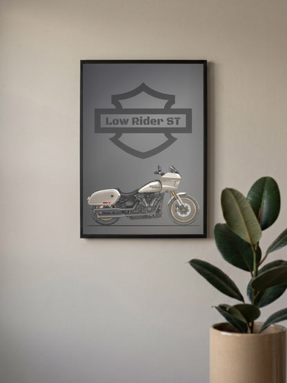 V Twin Rumble Harley Davidson Bikes Poster