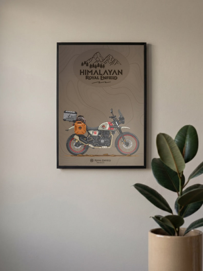 Thump and Go Royal Enfield Himalayan Bikes Poster