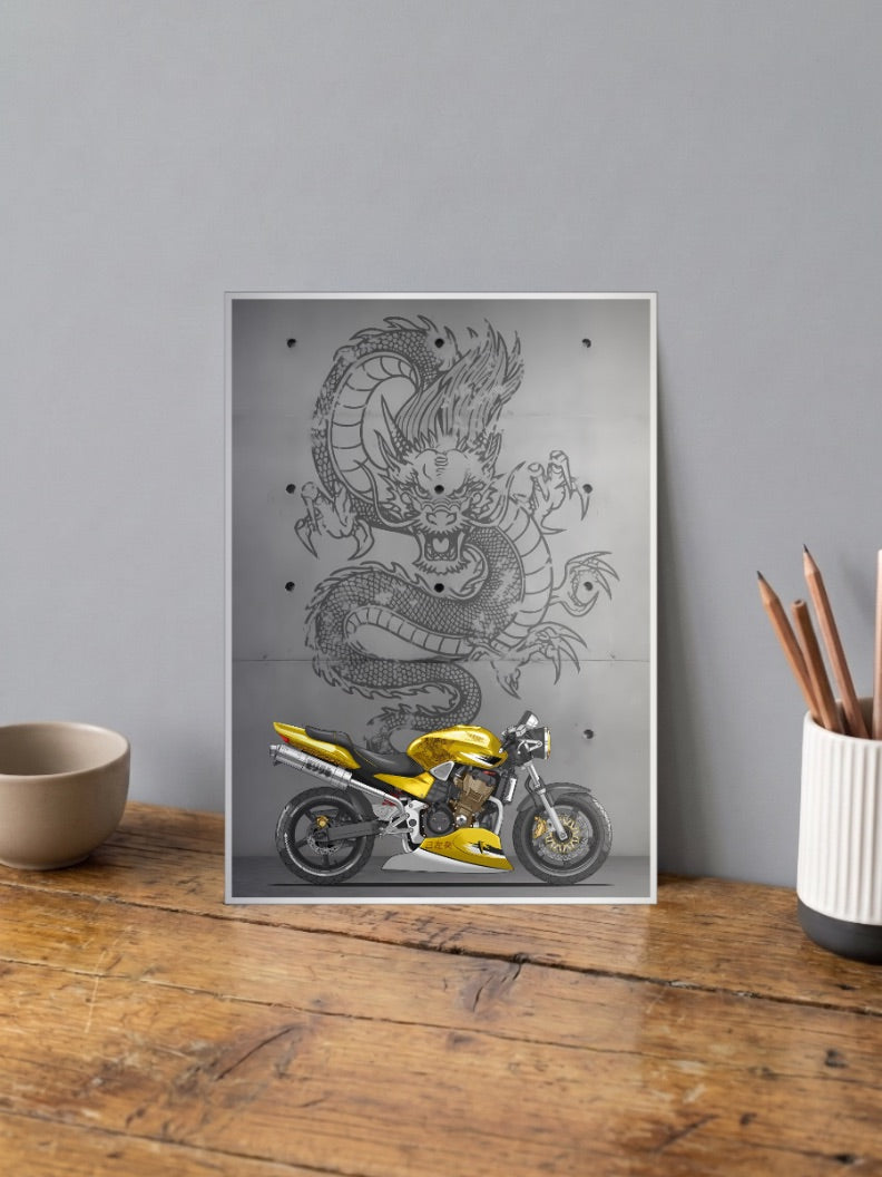 Throttle Therapy Dragon Bikes Poster