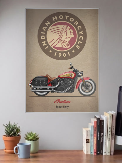 Two Wheel Thunder Indian 1901 Bikes Poster
