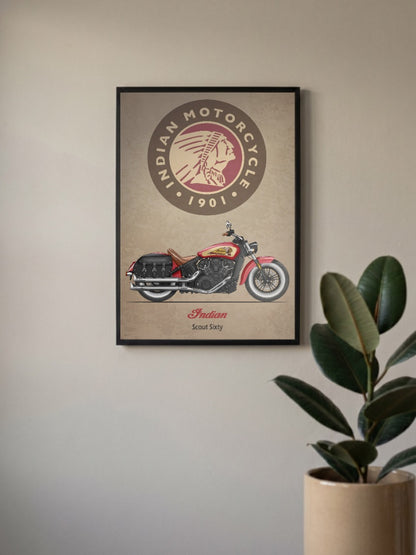 Two Wheel Thunder Indian 1901 Bikes Poster