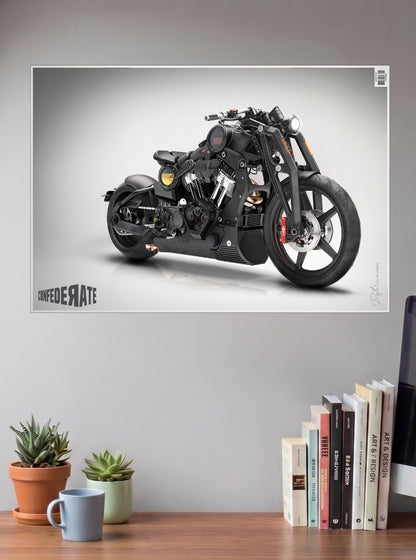 Confederate Motorcycle Bikes Poster