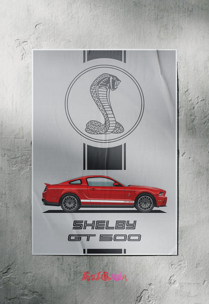 Power and Precision | Shelby GT 500 | Cars Poster