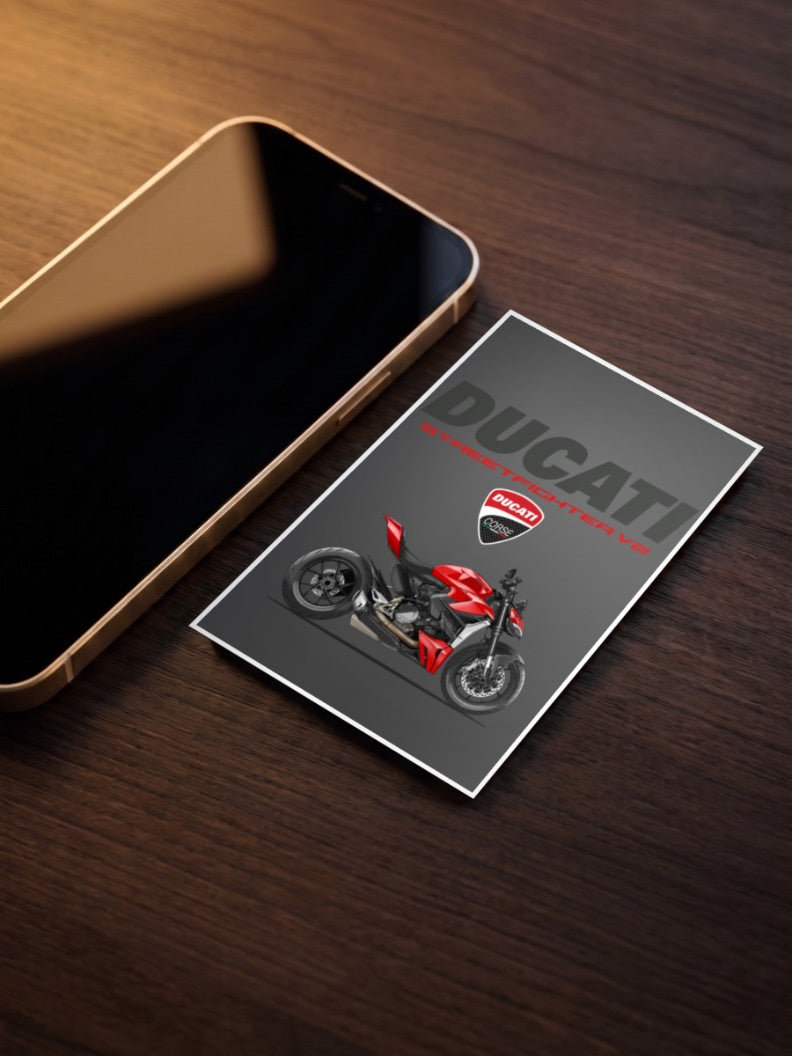 Bologna Beast Ducati Streetfighter V2 Bikes Poster