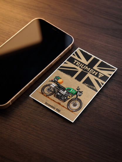British Bulldog Triumph Scrambler 900 Bikes Poster