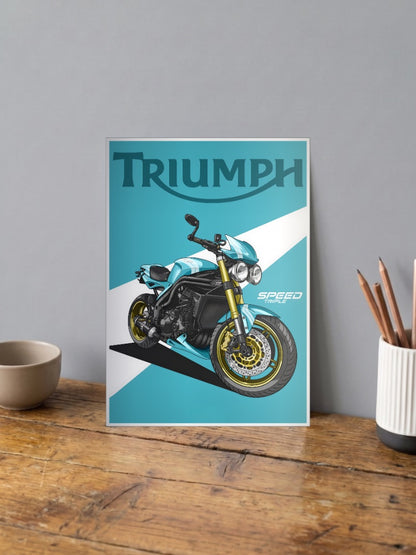 Bonnie Spirit Triumph Speed Triple Bikes Poster