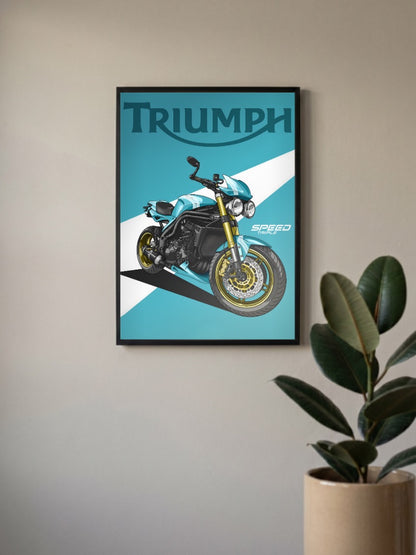 Bonnie Spirit Triumph Speed Triple Bikes Poster