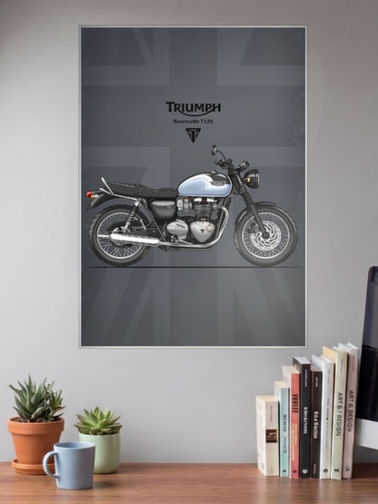 Modern Classic Triumph Bonneville Bikes Poster