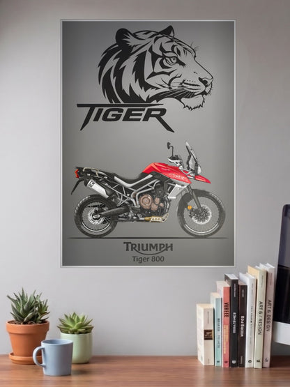 Hinckley Hero Triumph Tiger 800 Bikes Poster