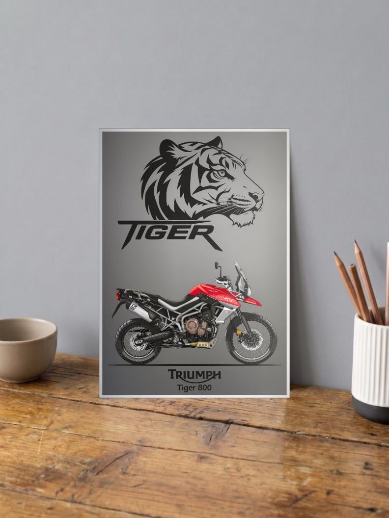 Hinckley Hero Triumph Tiger 800 Bikes Poster