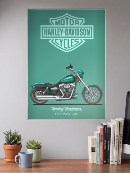 Freedom Machine Harley Davidson Dyna Bikes Poster