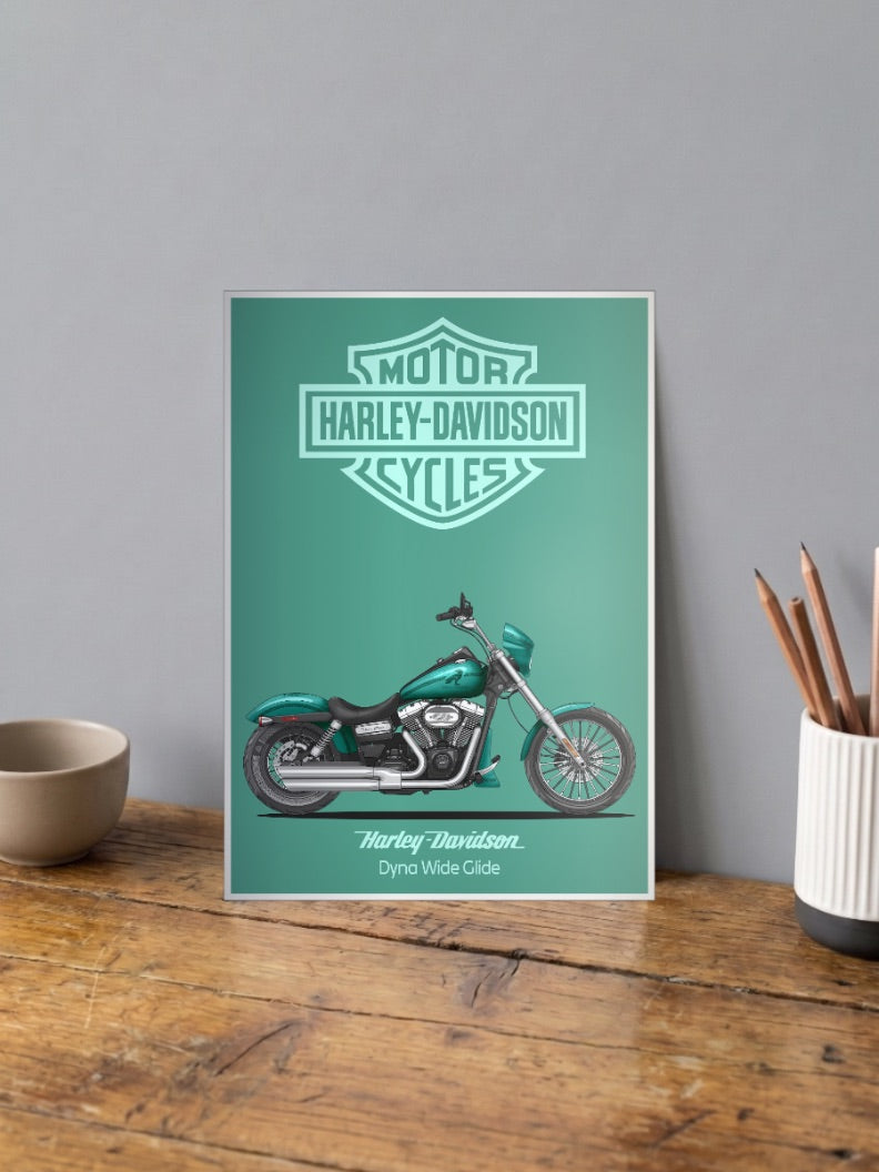 Freedom Machine Harley Davidson Dyna Bikes Poster