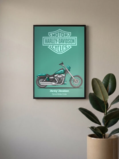 Freedom Machine Harley Davidson Dyna Bikes Poster