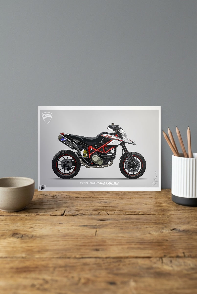 Ducati Hypermotard Bikes Poster