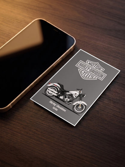 Throttle Therapy Harley Davidson Bikes Poster as a pocket poster, sized to fit behind a phone case