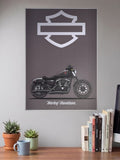 Two Wheel Thunder Harley Davidson Bikes Poster