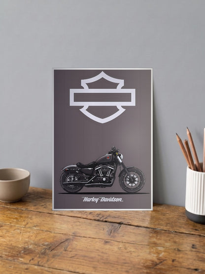 Two Wheel Thunder Harley Davidson Bikes Poster
