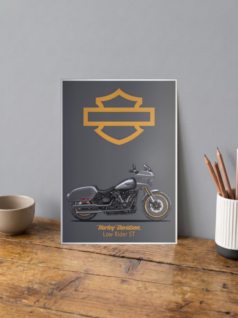 Open Road Freedom Harley Davidson Bikes Poster
