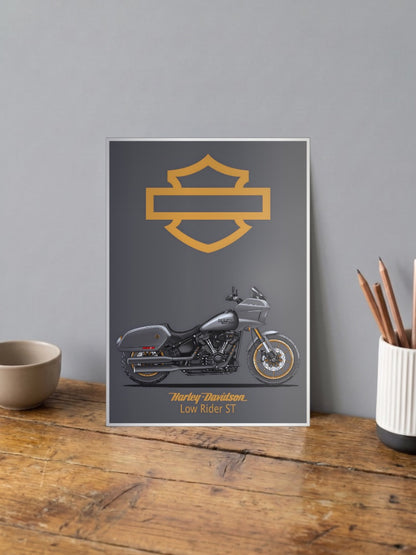 Open Road Freedom Harley Davidson Bikes Poster