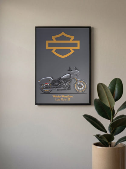 Open Road Freedom Harley Davidson Bikes Poster