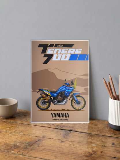R Series Roar Yamaha Tenere 700 Rally Bikes Poster