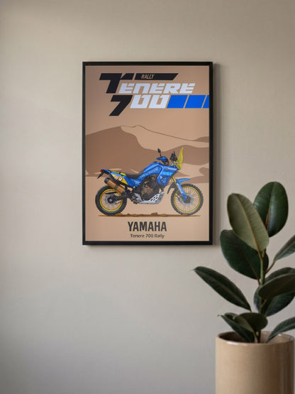 R Series Roar Yamaha Tenere 700 Rally Bikes Poster