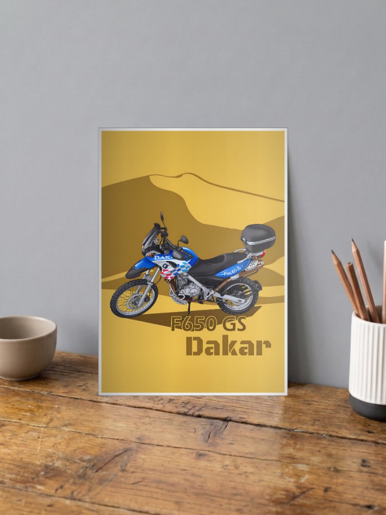 GS Adventure BMW F650 GS Dekar Bikes Poster