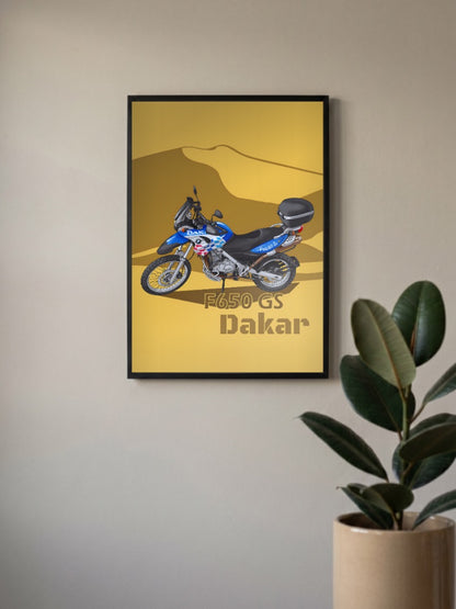 GS Adventure BMW F650 GS Dekar Bikes Poster