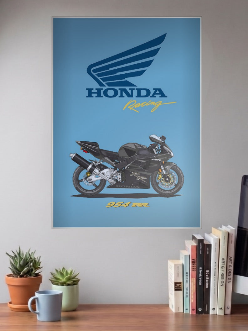 Wing Warrior Honda 954RR Bikes Poster